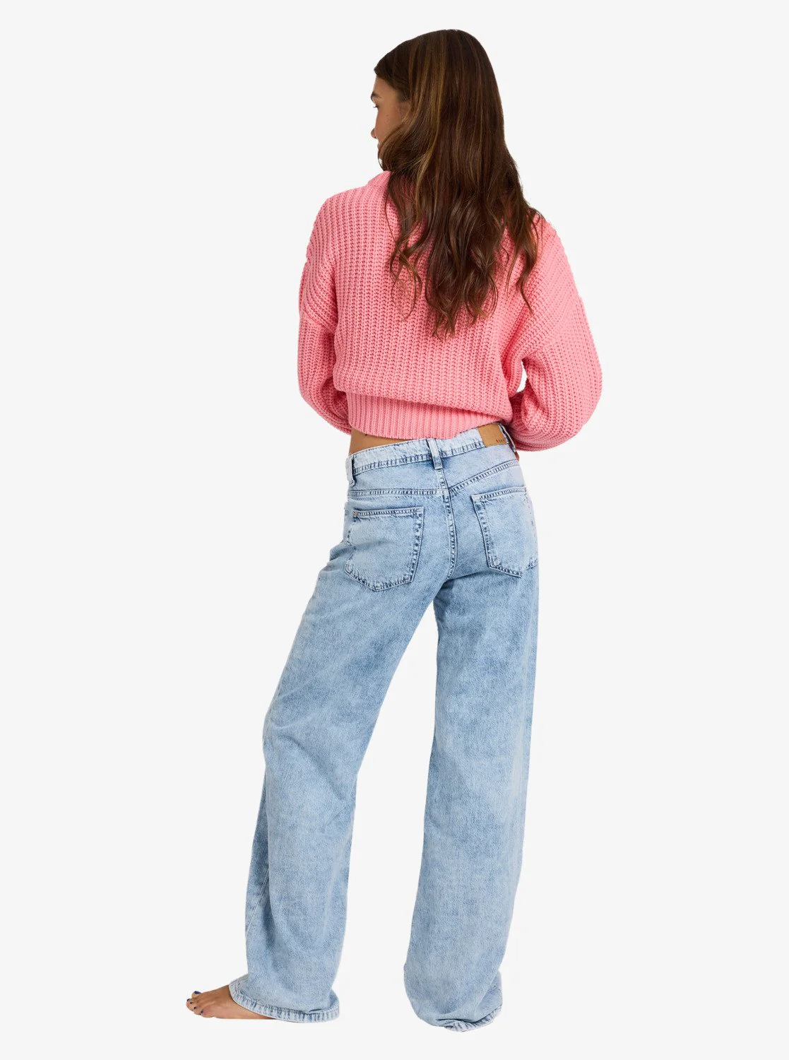 Roxy Women's Dawn Patrol Mid Loose Fit Denim Jeans Sunbleached ERJDP03340-BFB0 - Image 2