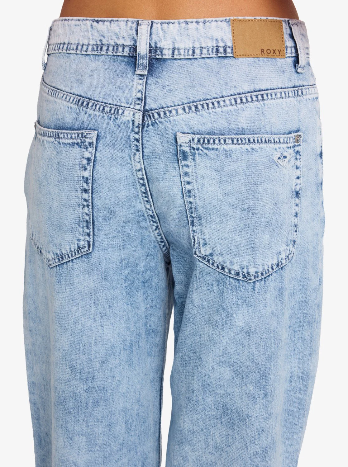 Roxy Women's Dawn Patrol Mid Loose Fit Denim Jeans Sunbleached ERJDP03340-BFB0 - Image 7