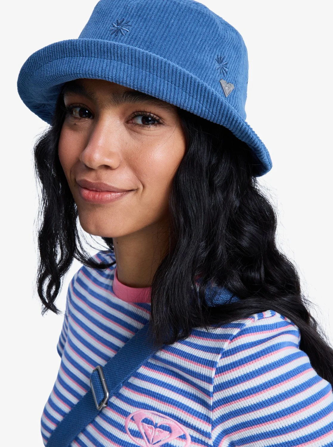 Roxy Women's Feeling Emby Corduroy Bucket Hat Dutch Blue ERJHA04469-BMT0 - Image 4