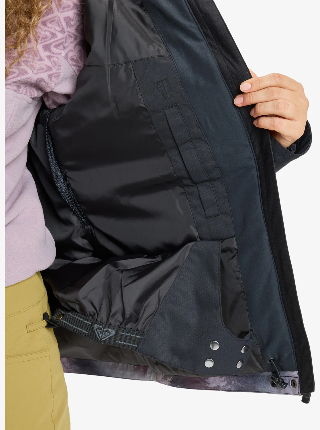 Roxy Women's Jetty Block Snow Jacket Frost Gray Pinetrees ERJTJ03528-SLR1 - Image 4