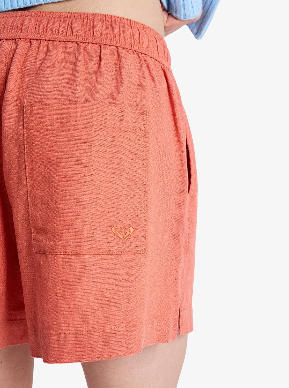 Roxy Women's Lekeitio Break Elasticated Waist Beach Shorts Apricot Brandy ERJNS03490-MLN0 - Image 4
