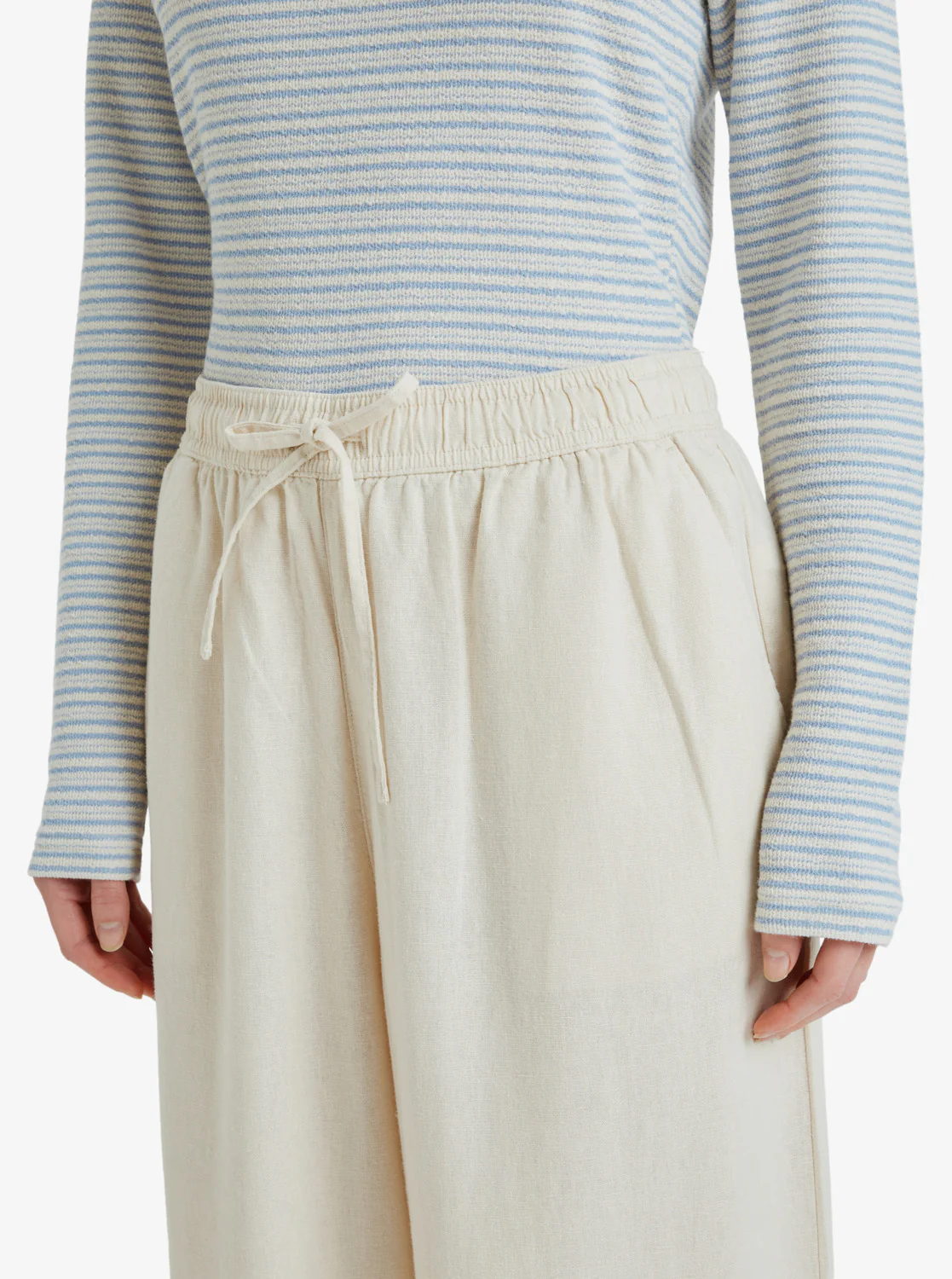 Roxy Women's Lekeitio Break Mid Easy Wear Lightweight Trousers Parchment ERJNP03545-TEC0 - Image 2