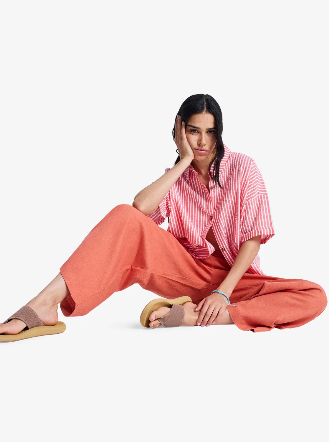 Roxy Women's Lekeitio Break Mid Lightweight Trousers Apricot Brandy ERJNP03545-MLN0 - Image 4