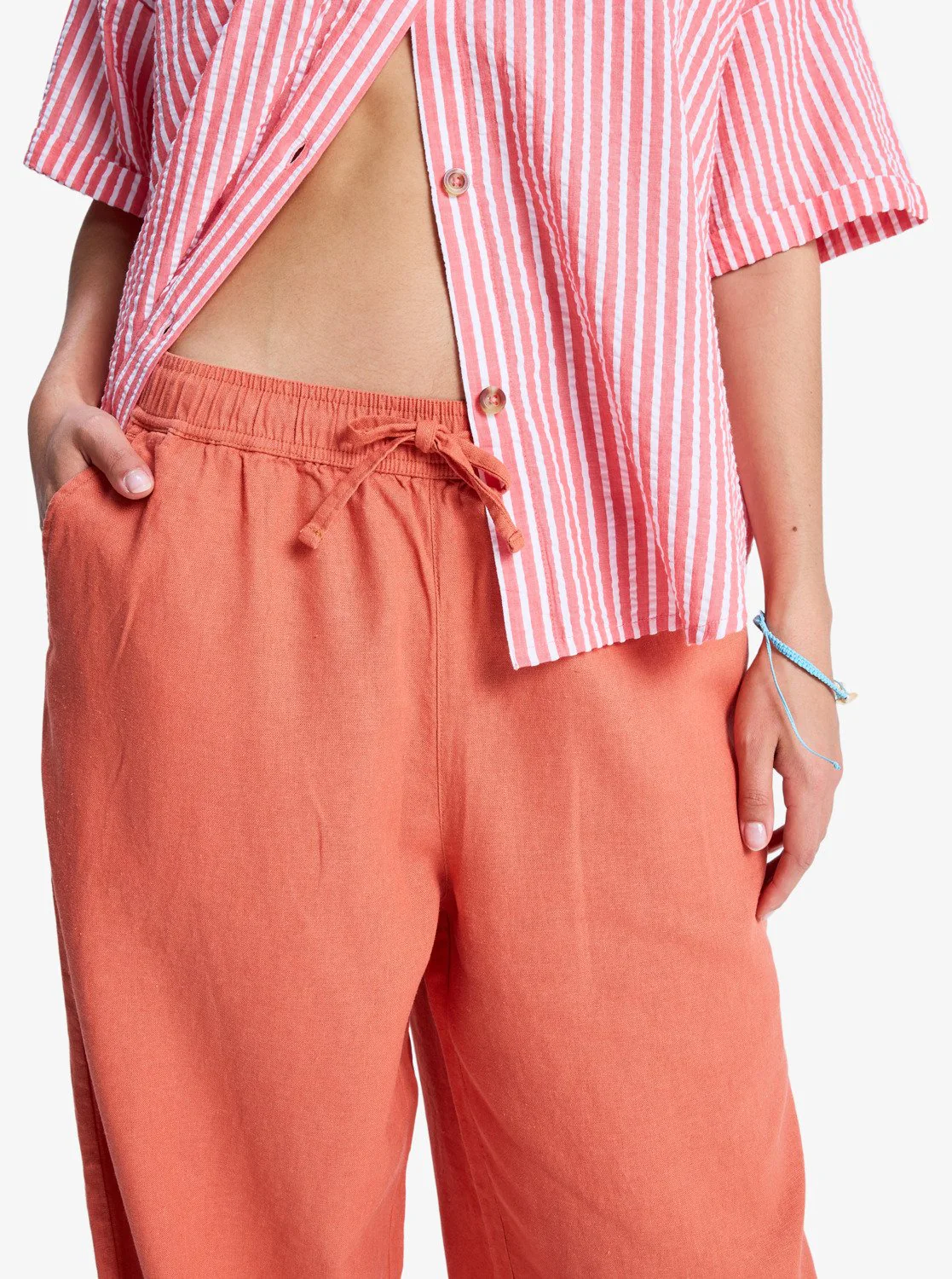 Roxy Women's Lekeitio Break Mid Lightweight Trousers Apricot Brandy ERJNP03545-MLN0 - Image 6