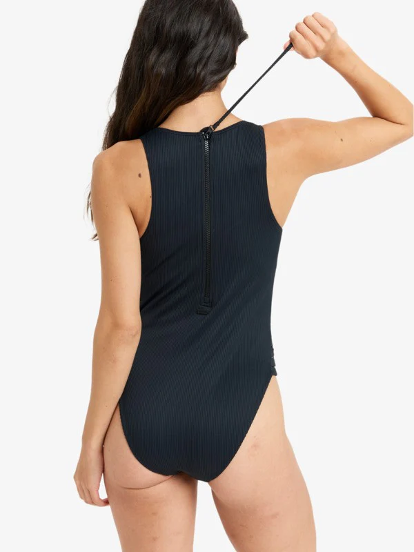 Roxy Women's Love Athletic One-Piece Swimsuit Anthracite ERJX103820-KVJ0 - Image 4