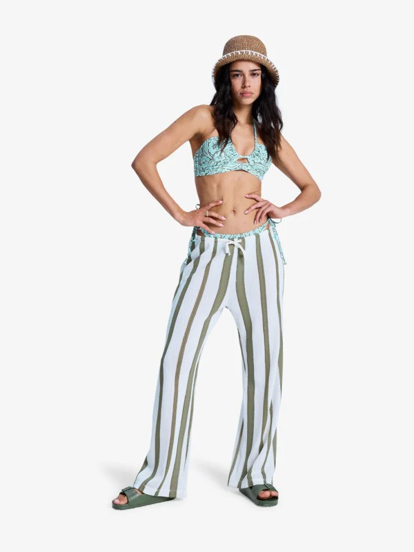 Roxy Women's Nalu Sunset Beach Pants Oil Green ERJX603504-GLD0