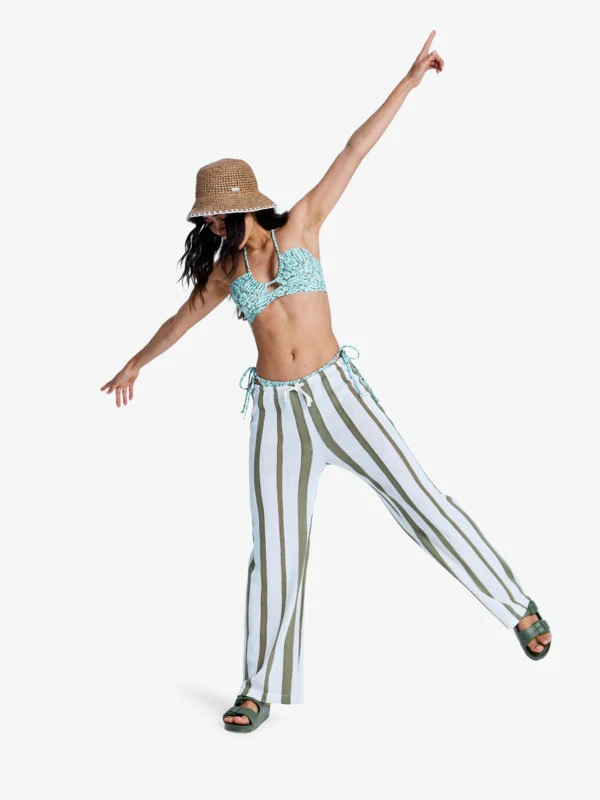 Roxy Women's Nalu Sunset Beach Pants Oil Green ERJX603504-GLD0 - Image 4