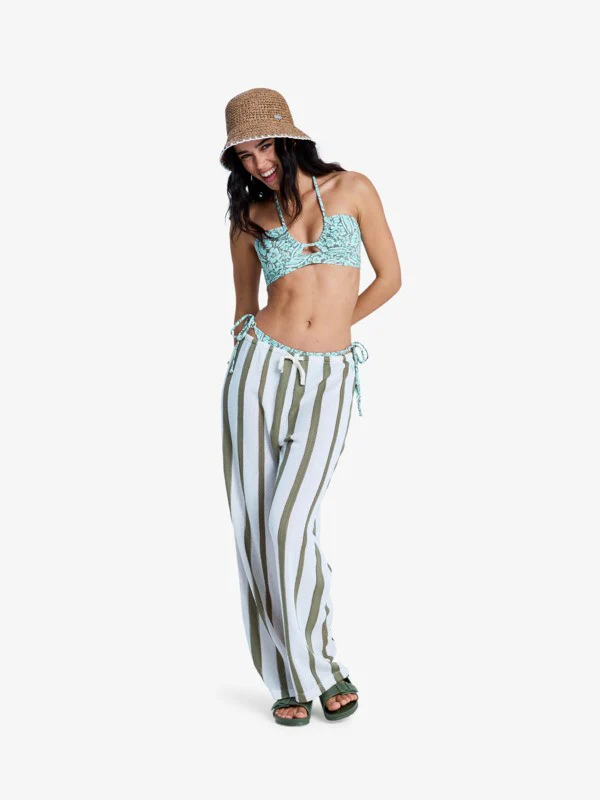 Roxy Women's Nalu Sunset Beach Pants Oil Green ERJX603504-GLD0 - Image 7