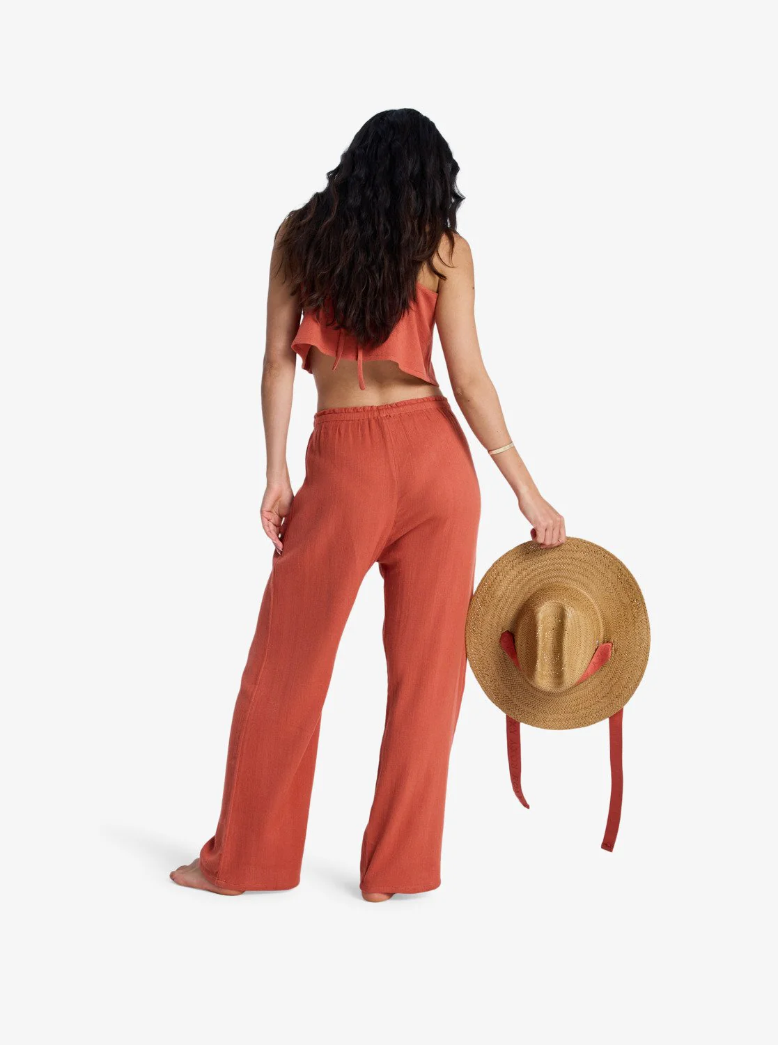 Roxy Women's Nazare Surf Spot Beach Pants Ginger Spice ERJX603492-NNB0 - Image 2