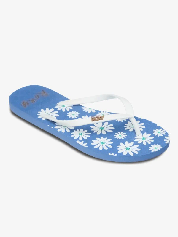 Roxy Women's New Viva Printed Flip Flops Dutch Blue ERJL100087-DUC