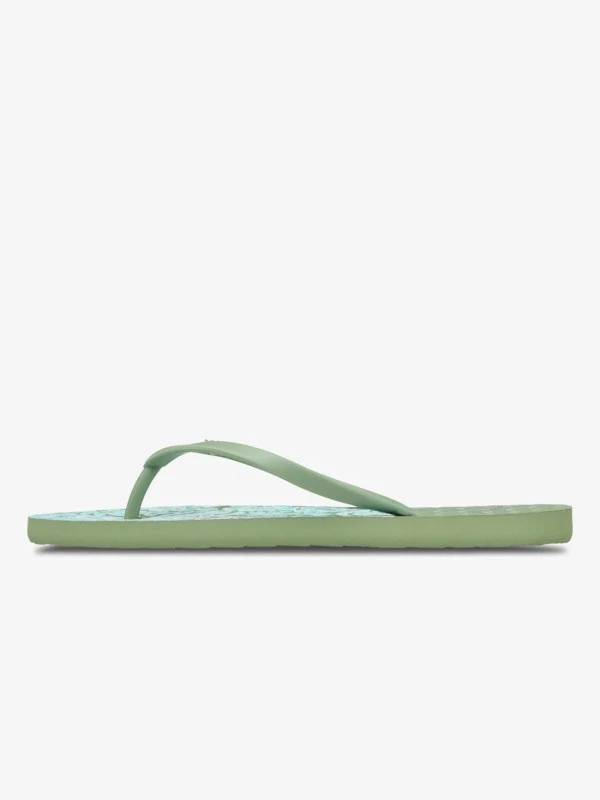 Roxy Women's New Viva Printed Flip Flops Oil Green ERJL100087-OGN - Image 4