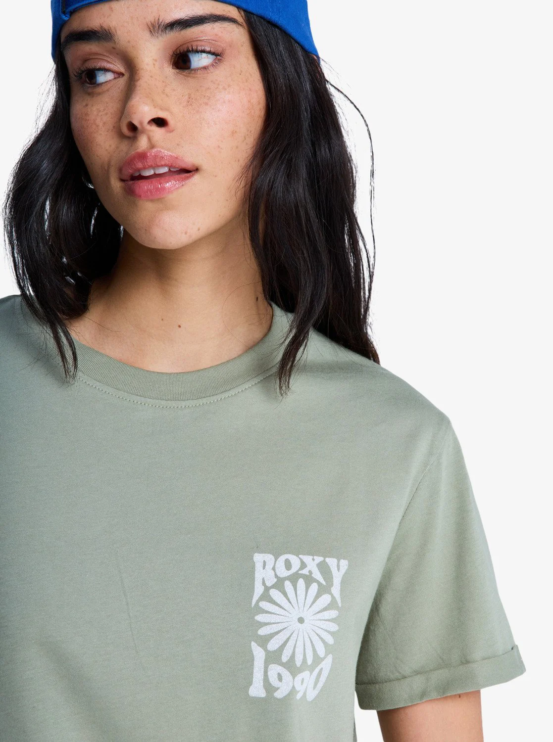 Roxy Women's Oceanregular Short Sleeve T-Shirt Oil Green ERJZT06110-GLD0 - Image 4