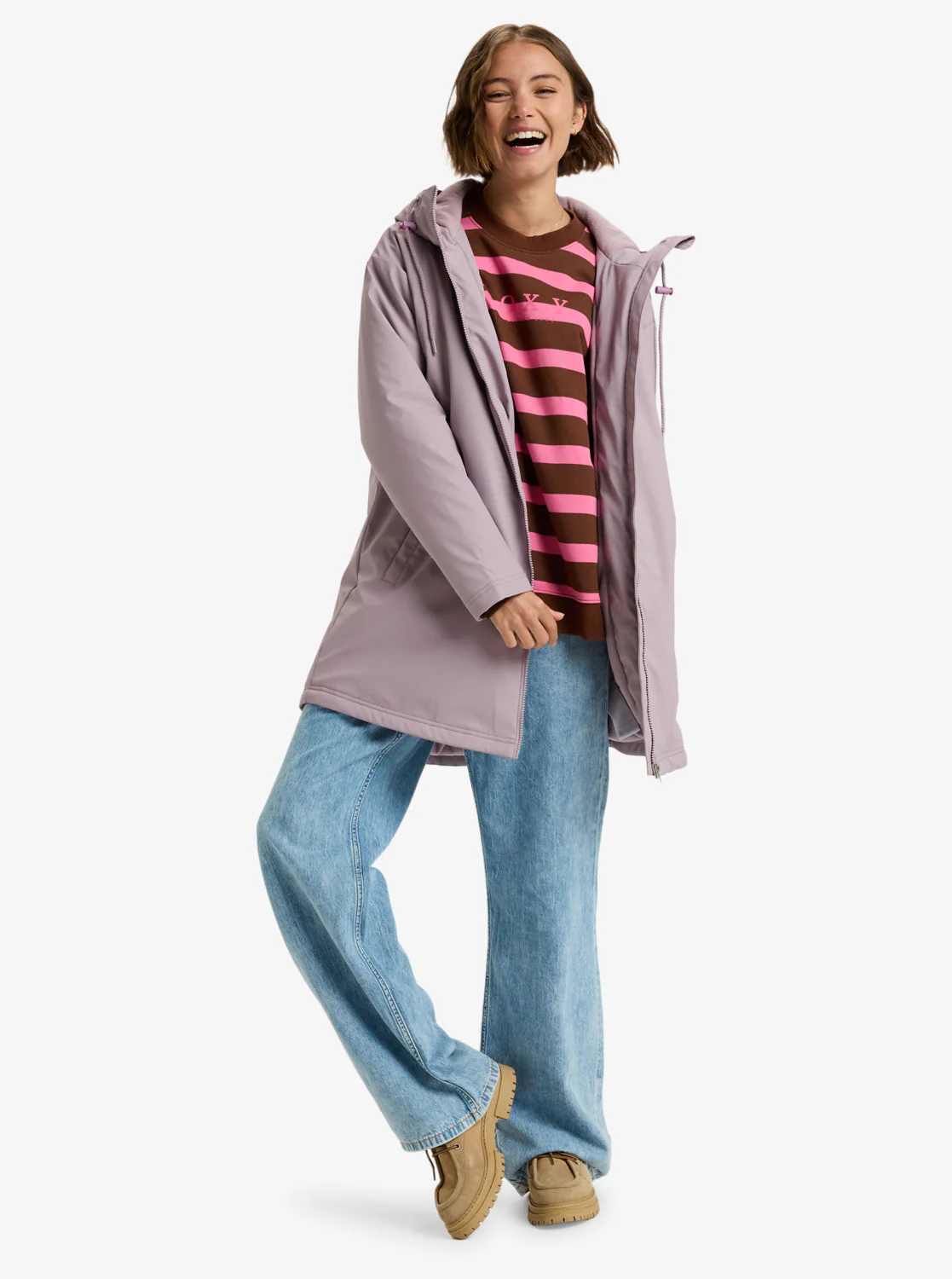 Roxy Womens' Rain Road Polar Zip Jacket Nirvana ERJJK03671-PJQ0 - Image 6