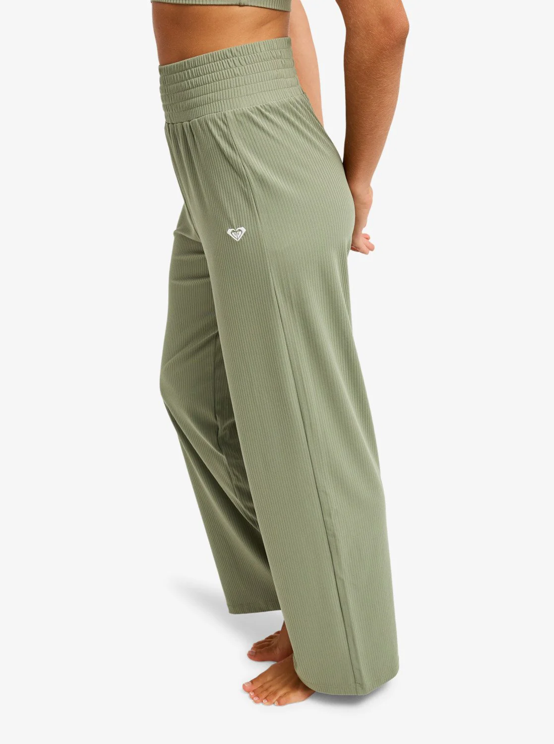 Roxy Women's Rise & Vibe Workout Pants Oil Green ERJNP03692-GLD0 - Image 2