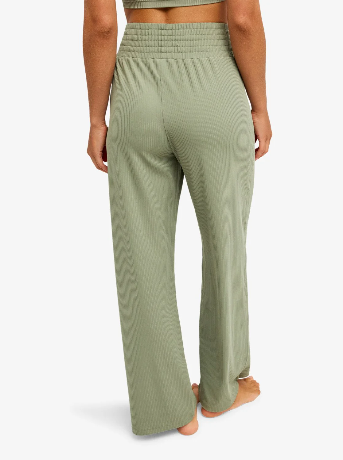 Roxy Women's Rise & Vibe Workout Pants Oil Green ERJNP03692-GLD0 - Image 3