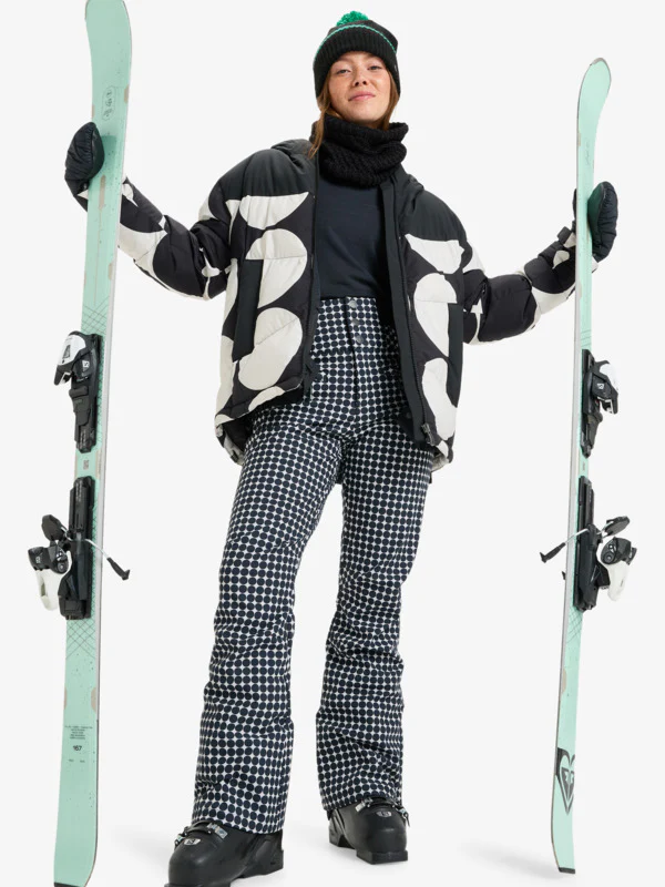 Roxy Women's Rising High Snow Pants Whisper White Small Dots ERJTP03295-WCF3 - Image 3