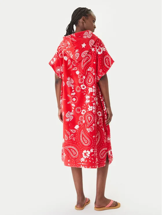 Roxy Women's Stay Magical Printed Poncho Towel Hibiscus Boho Bandana Bico ERJAA04433-RMZ7 - Image 3