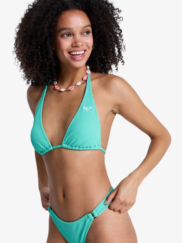 Roxy Women's Sunshine Tiki Triangle Bikini Top Katydid ERJX305636-GHM0 - Image 3