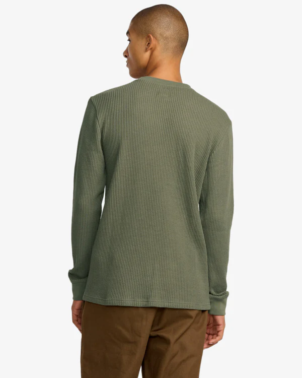 RVCA Day Shift Long Sleeve Thermal Olive AVYKT00104-OLV - Image 5