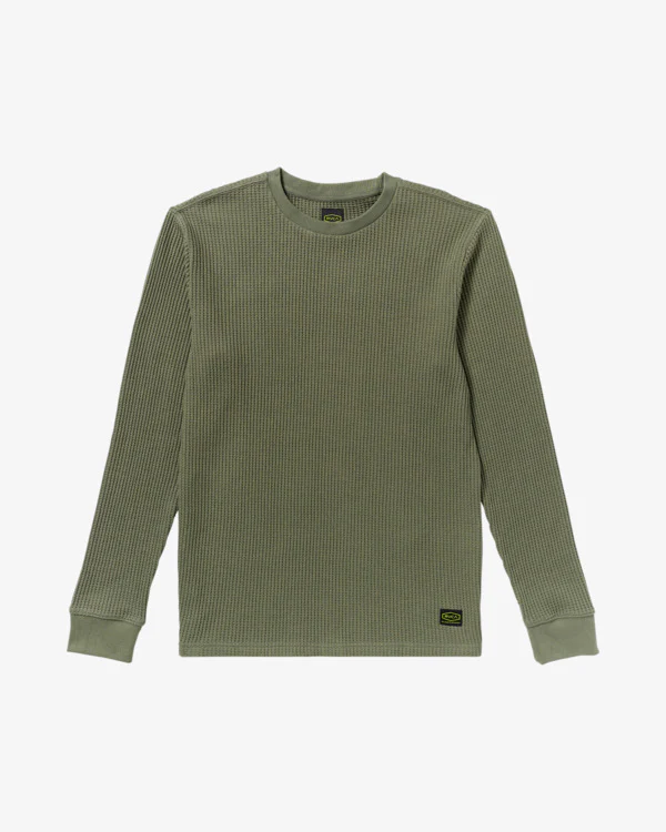 RVCA Day Shift Long Sleeve Thermal Olive AVYKT00104-OLV - Image 7