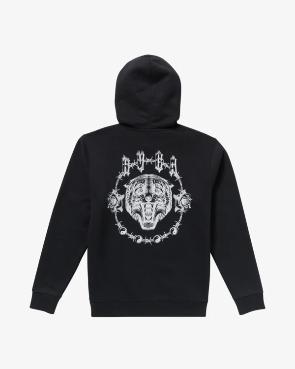 RVCA Men's Benj Tiger Eyes Zip Up Hoodie Black 23A483507-BLK - Image 5