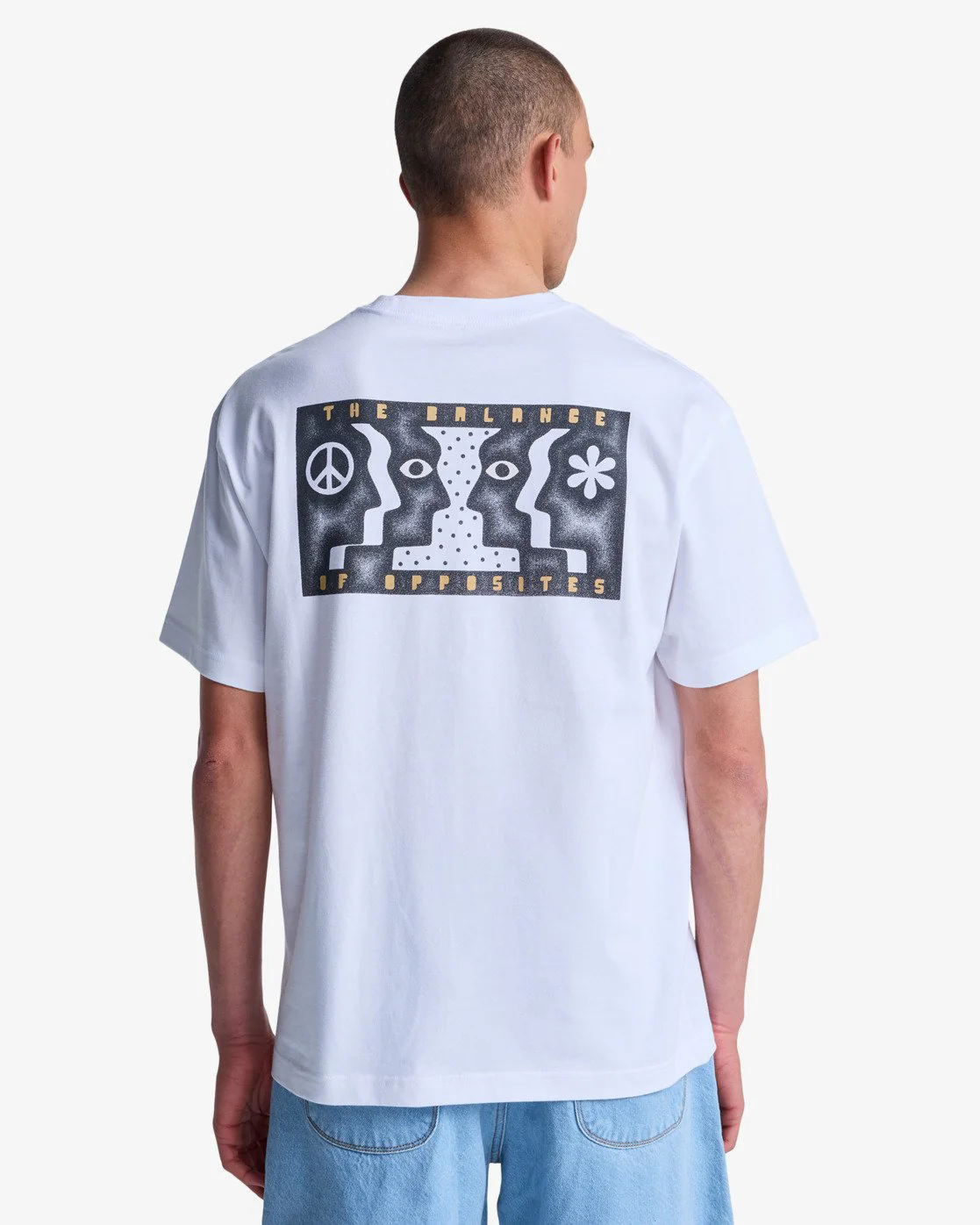 RVCA Men's Face To Face Short Sleeve T-Shirt White EVYZT00339-WHT