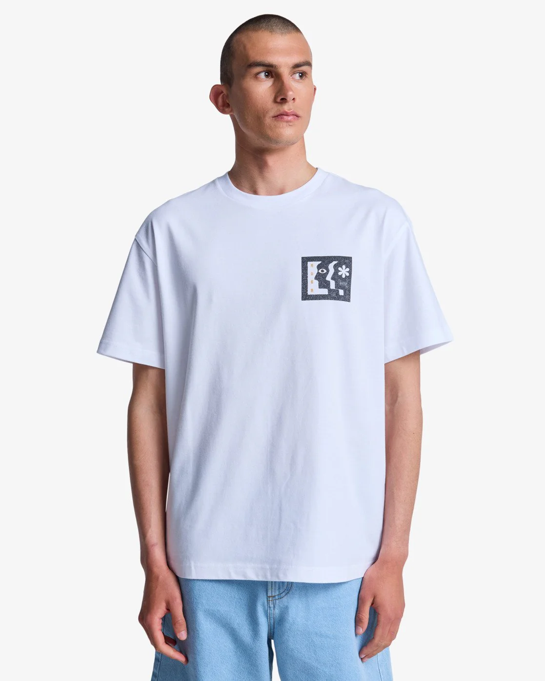 RVCA Men's Face To Face Short Sleeve T-Shirt White EVYZT00339-WHT - Image 2