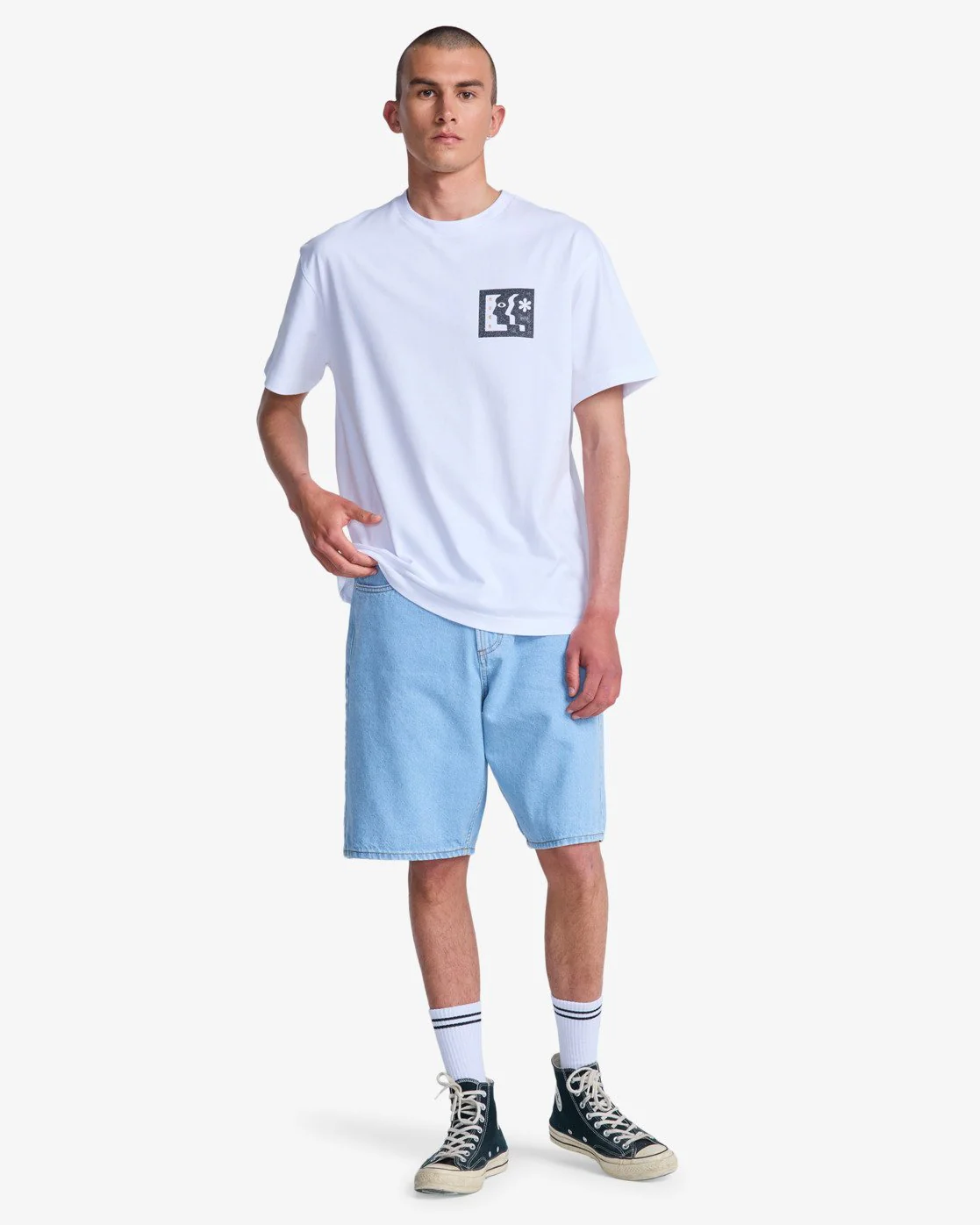 RVCA Men's Face To Face Short Sleeve T-Shirt White EVYZT00339-WHT - Image 4