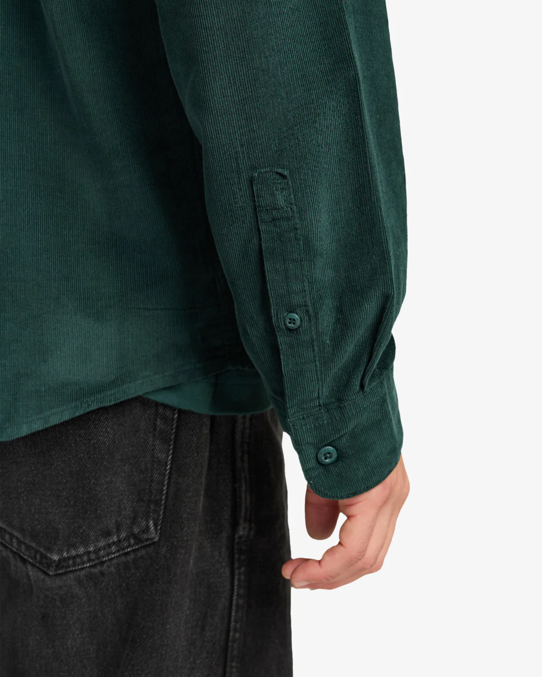 RVCA Men's Freeman Cord Long Sleeve Shirt Green EVYWT03001-GRN - Image 6