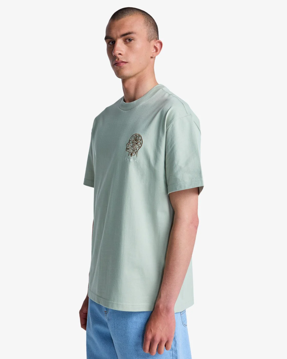 RVCA Men's In Nature Short Sleeve T-Shirt Light Olive EVYZT00320-LTO - Image 3