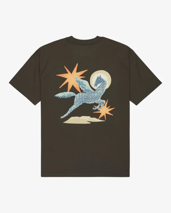 RVCA Men's Pegasus T-Shirt Pirate Black EVYZT00294-PTK - Image 6