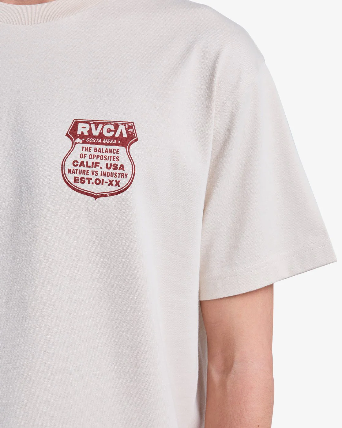 RVCA Men's Ride Free Short Sleeve T-Shirt Moonbeam EVYZT00337-SEZ0 - Image 6