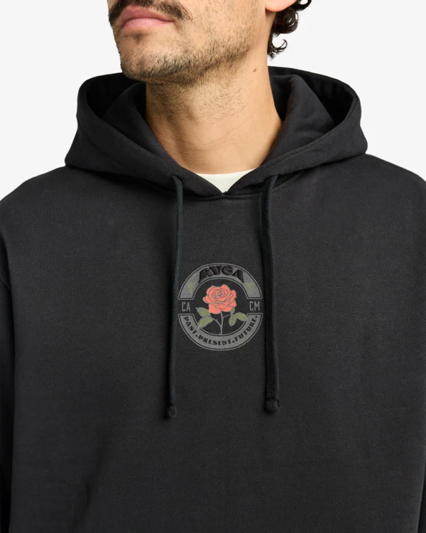 RVCA Men's Roses Poster Hoodie Black EVYSF00135-BLK - Image 4