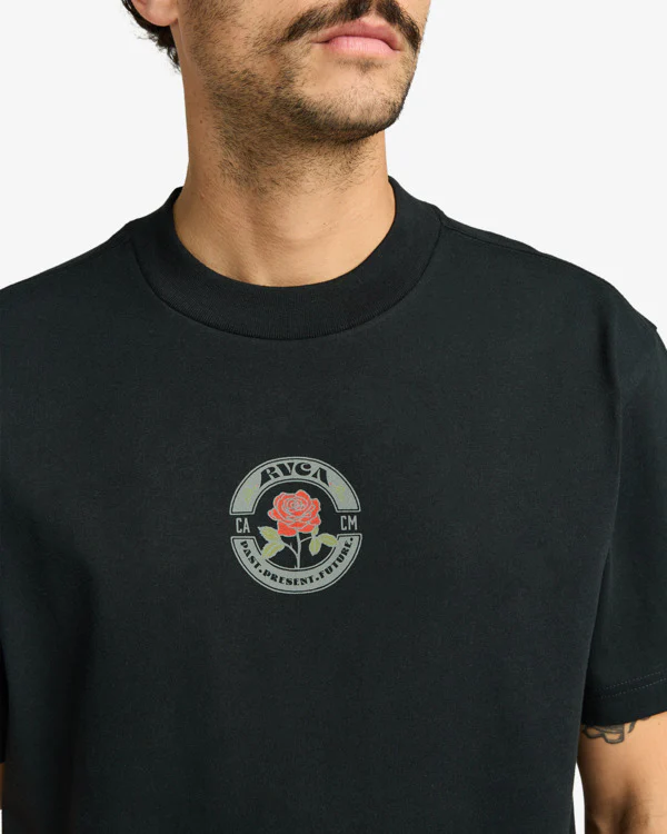 RVCA Men's Roses Poster T-Shirt Black EVYZT00281-BLK - Image 6