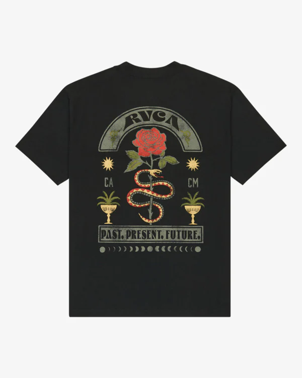 RVCA Men's Roses Poster T-Shirt Black EVYZT00281-BLK - Image 8