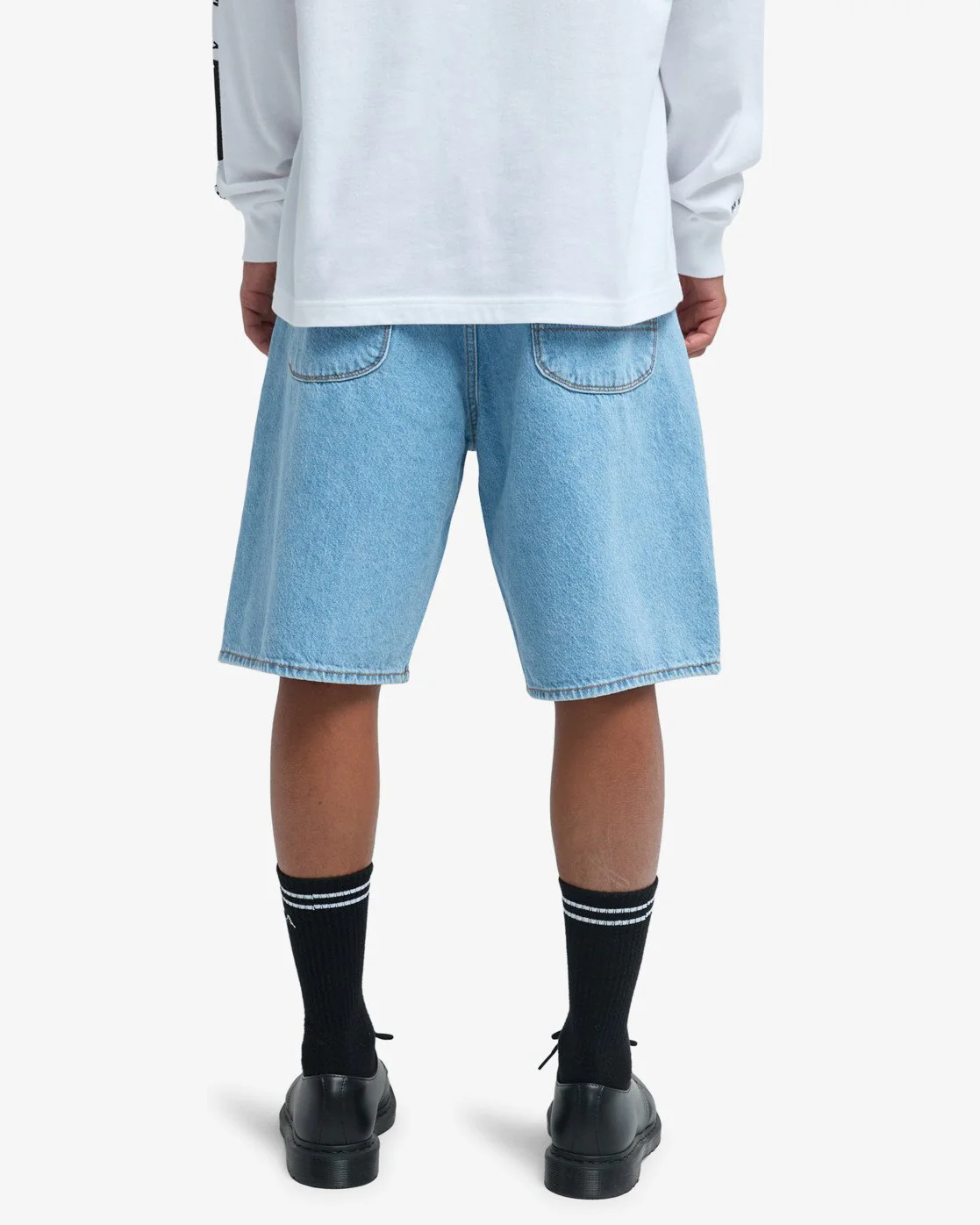 RVCA Men's Skate Denim Shorts Bleach Wash EVYDS03000-BEJW - Image 3
