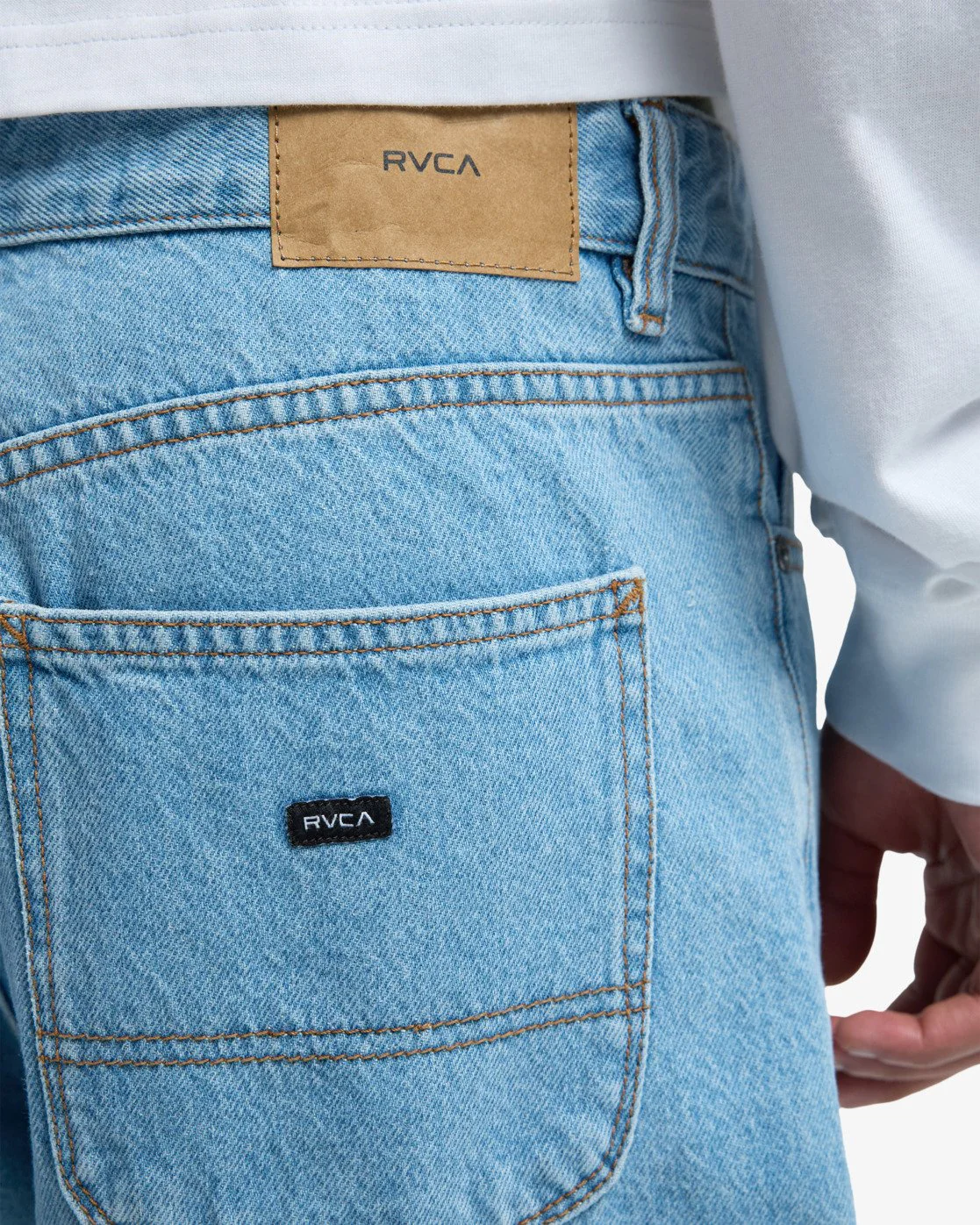 RVCA Men's Skate Denim Shorts Bleach Wash EVYDS03000-BEJW - Image 5