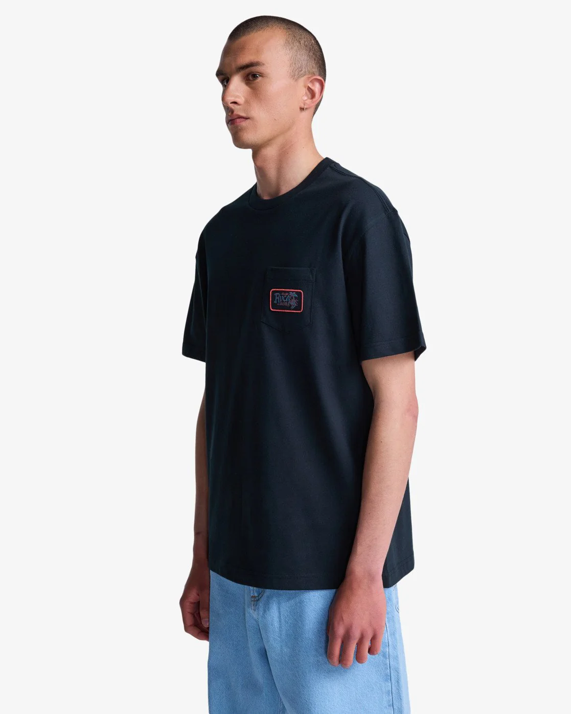 RVCA Men's Stingbay Pocket Short Sleeve T-Shirt Black EVYZT00342-BLK - Image 3
