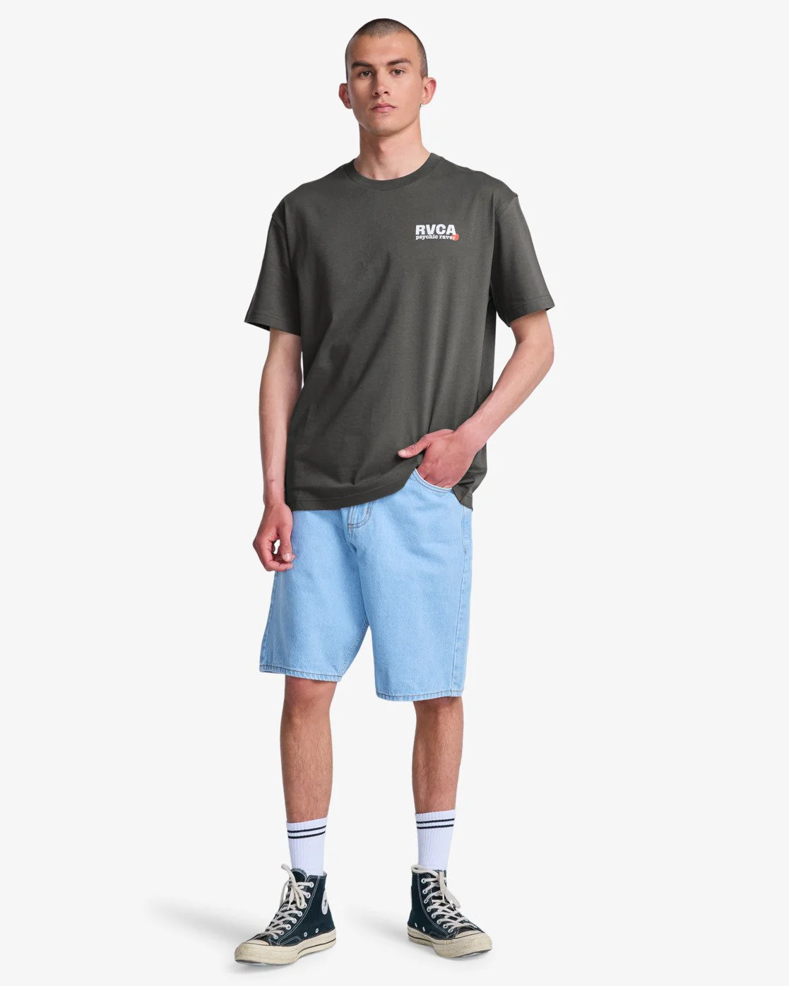 RVCA Men's The Fool Short Sleeve T-Shirt Garage Blue EVYZT00316-KSD0 - Image 4