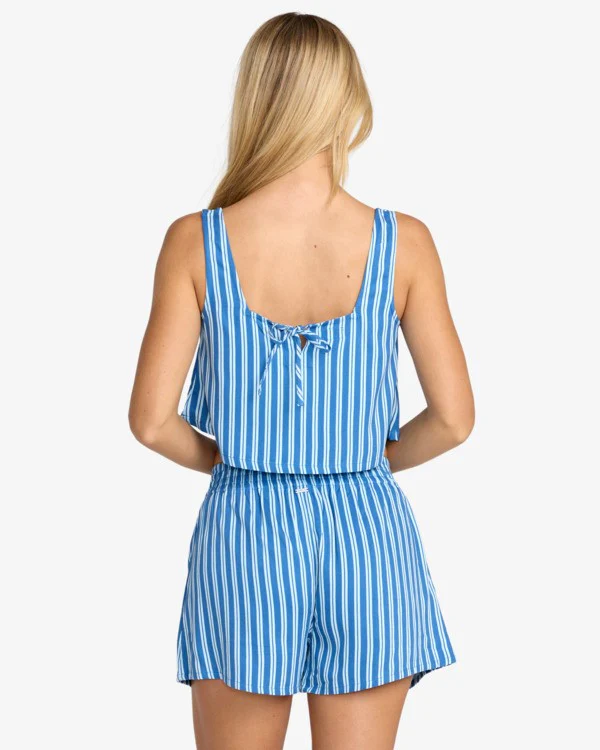 RVCA Women's Baker Top Vest Top Blue Relic 23B042506-REL - Image 2