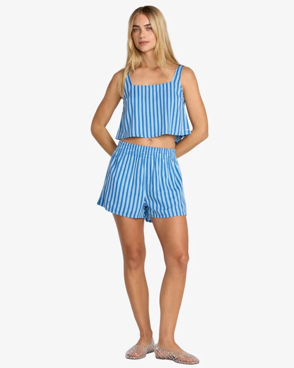 RVCA Women's Baker Top Vest Top Blue Relic 23B042506-REL - Image 4