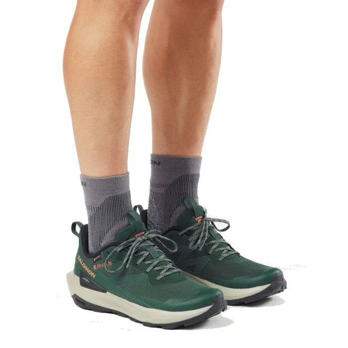 Salomon Men's Elixir Activ Gore-Tex Shoes Scarab/Green Gables/Chili L49229800 - Image 7