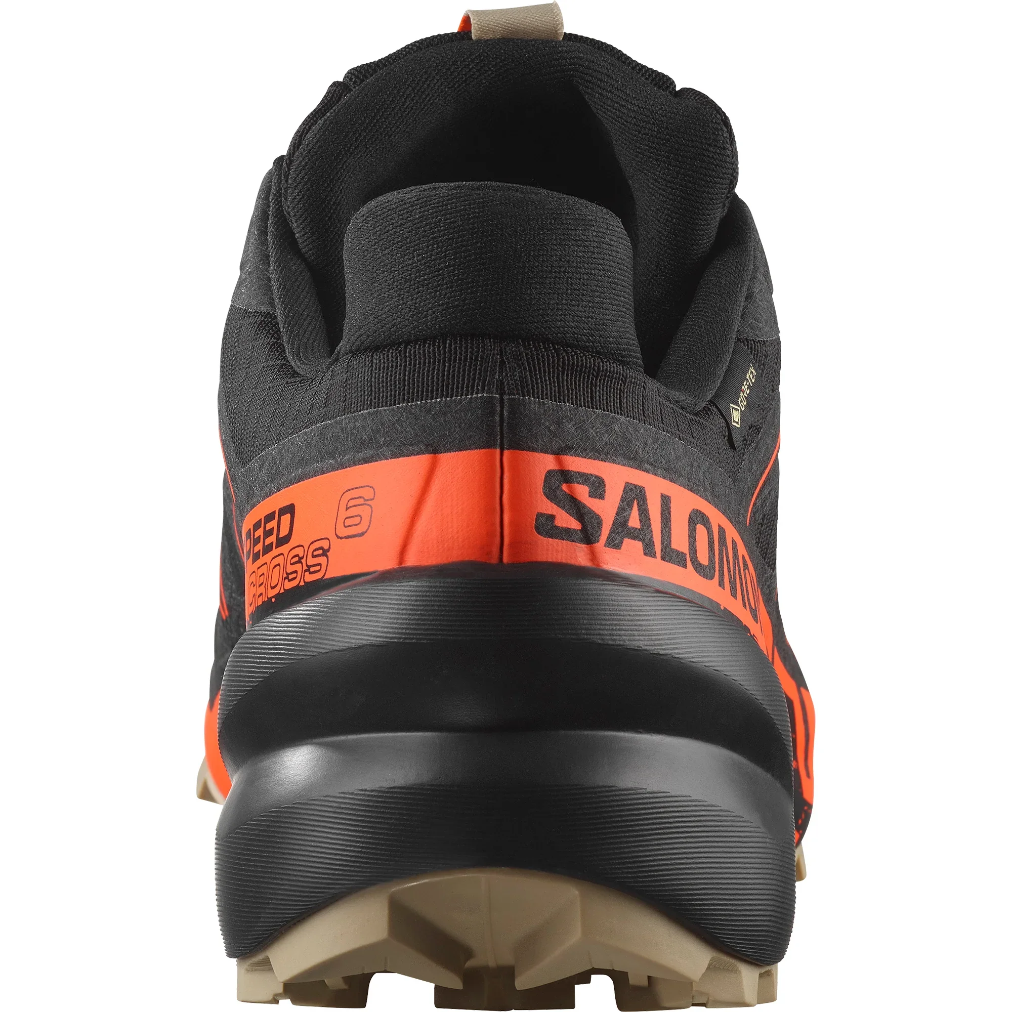 Salomon Men's Speedcross 6 Gore-Tex Black/Shocking Orange/White Pepper L478795 - Image 5