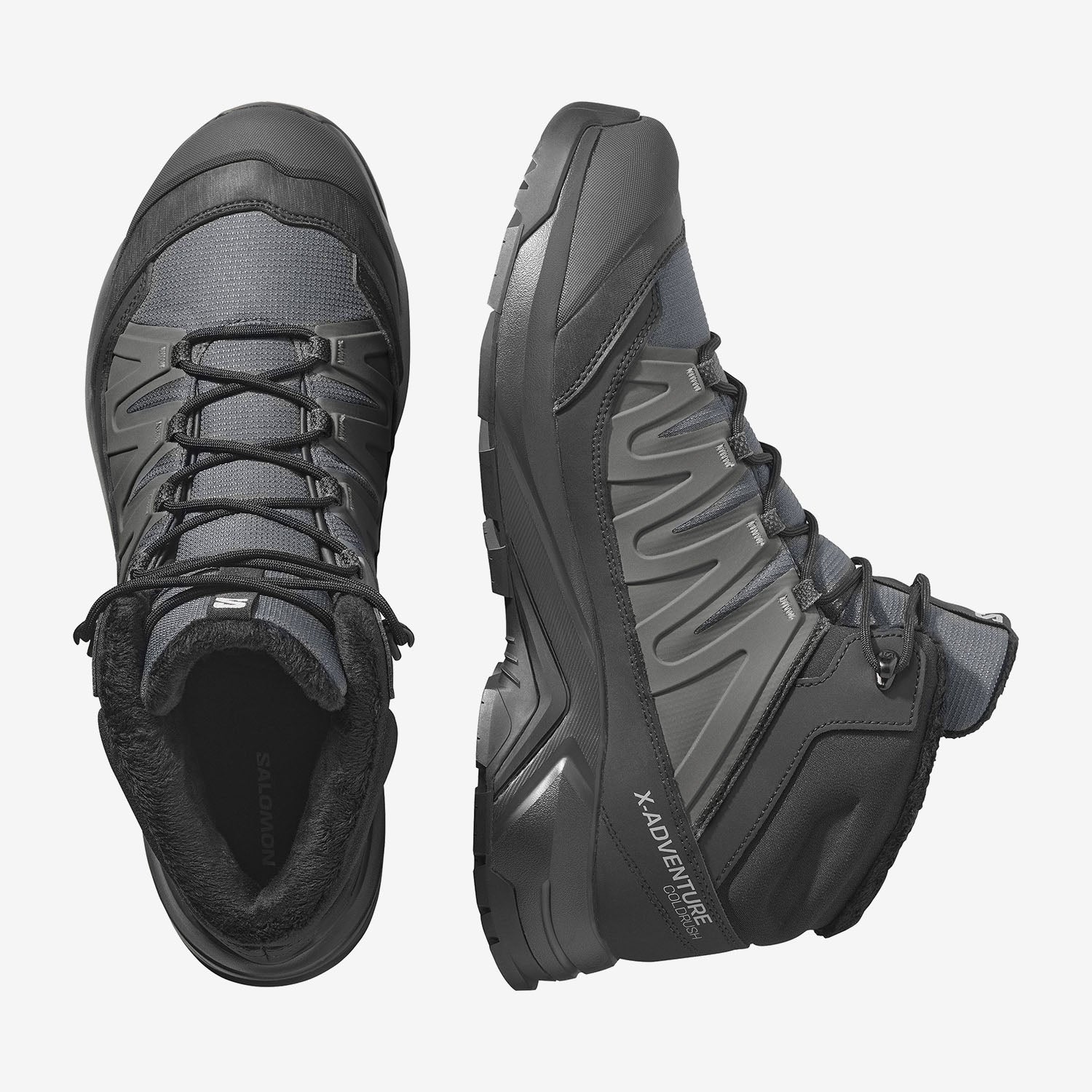 Salomon Men's X Adventure Coldrush WP Shoes Asphalt/Black/Alloy L4785600029 - Image 2