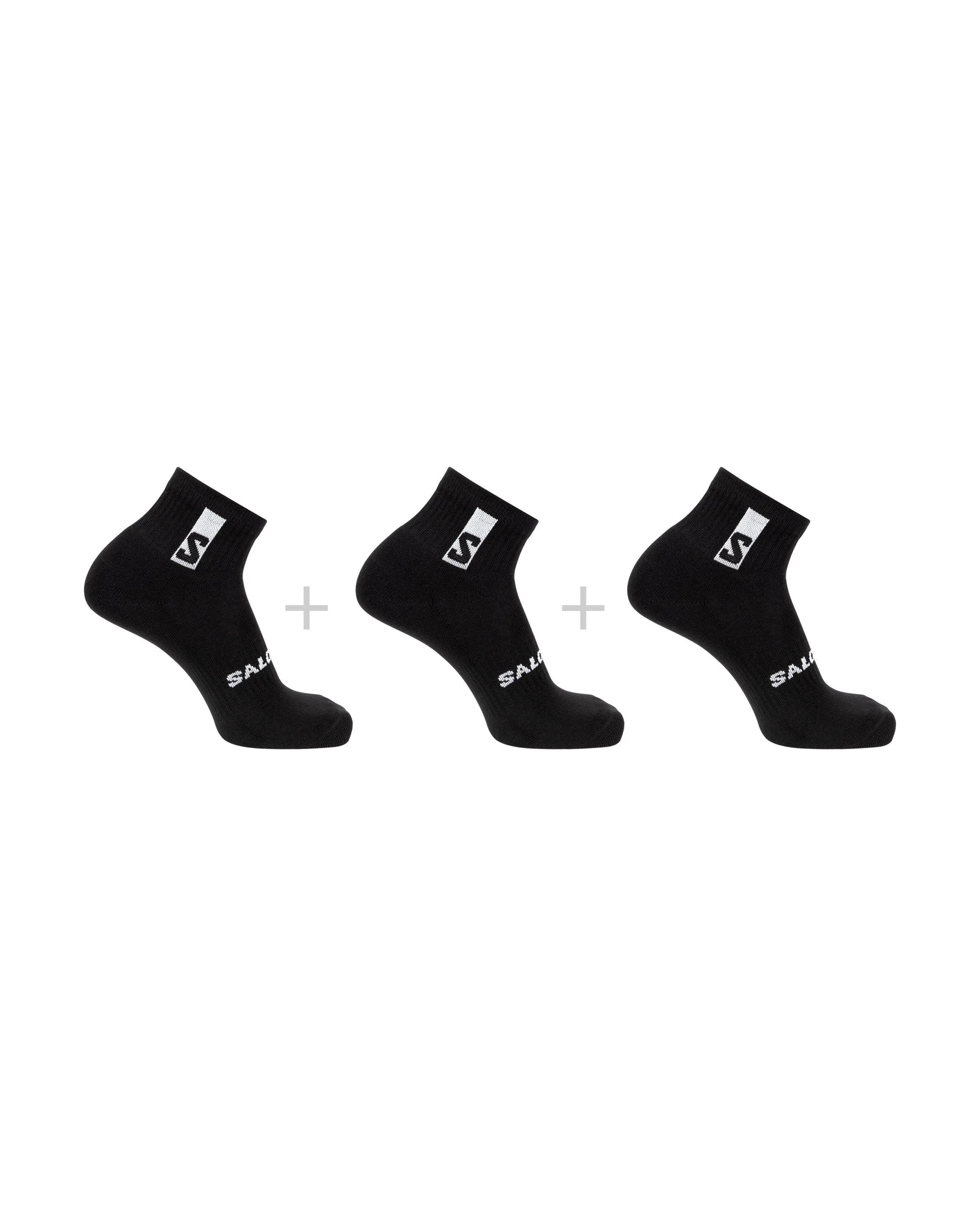 Salomon Unisex Everyday Ankle Sock (3-Pack) Black/Black/Black LC2086600