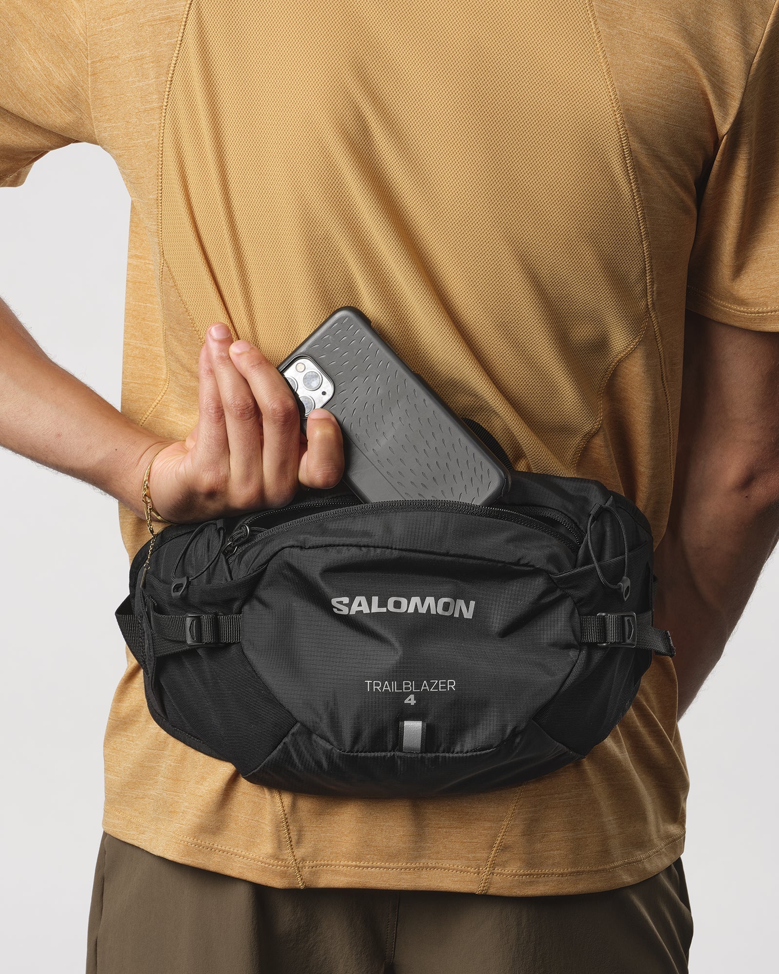 Salomon Unisex Trailblazer Belt 4L Waist Pack Black Alloy LC2183800 - Image 6