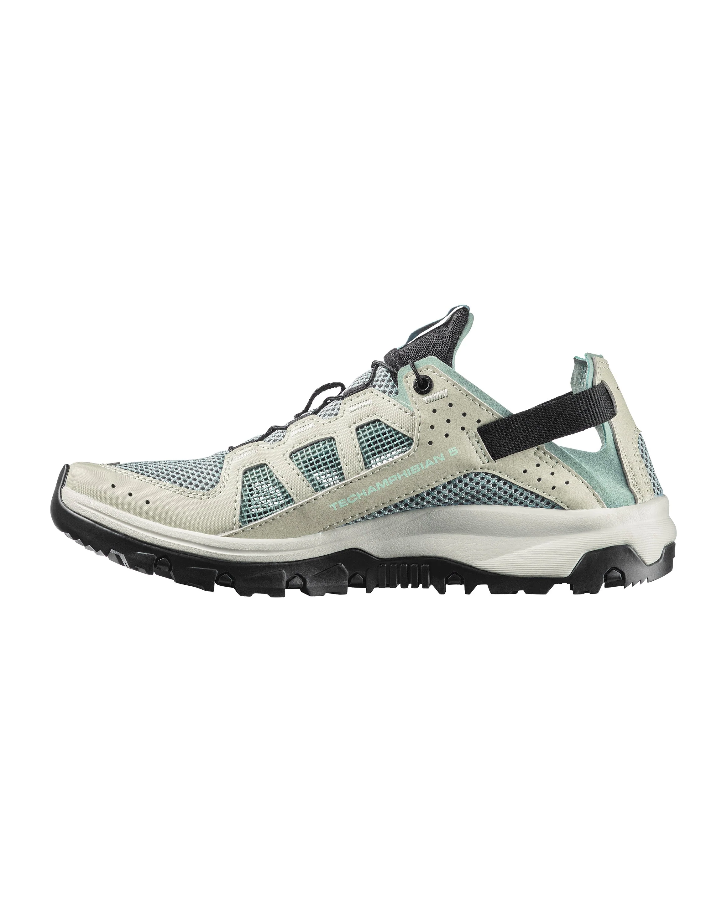 Salomon Women's Techamphibian 5.0 Sandals Green Milieu/Sea Foam/Clearly Aqua L49110700 - Image 2
