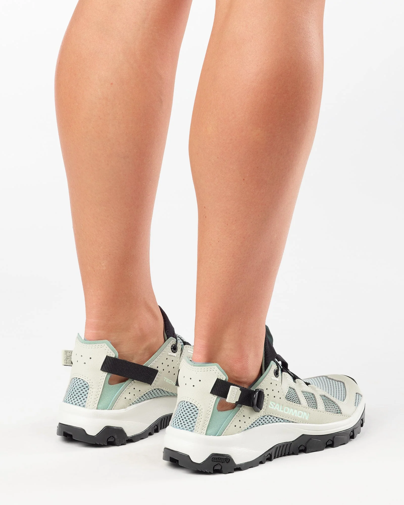 Salomon Women's Techamphibian 5.0 Sandals Green Milieu/Sea Foam/Clearly Aqua L49110700 - Image 7