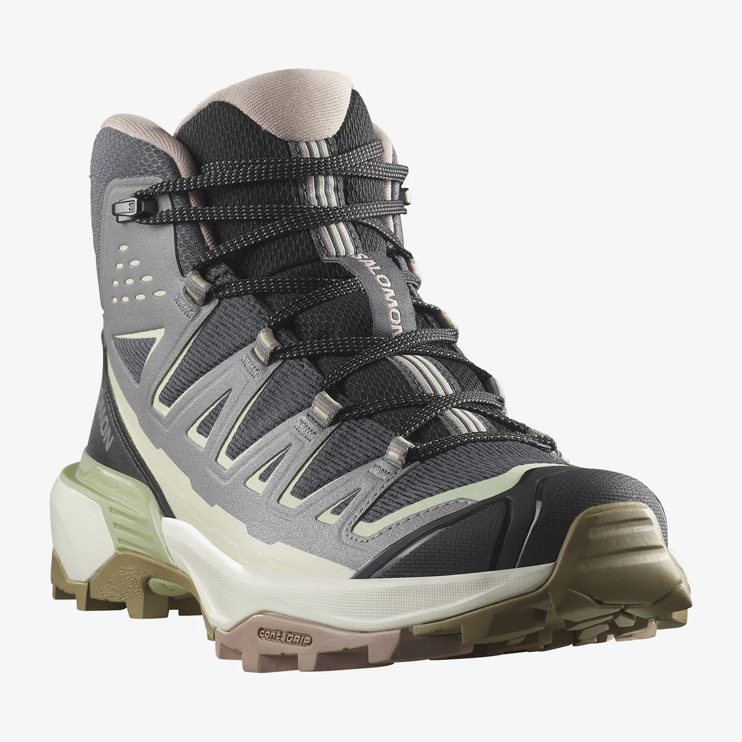 Salomon Women's X Ultra 360 Edge Mid Gore-Tex Shoes Nine Iron/Gull/Lime Cream L4787270022 - Image 3