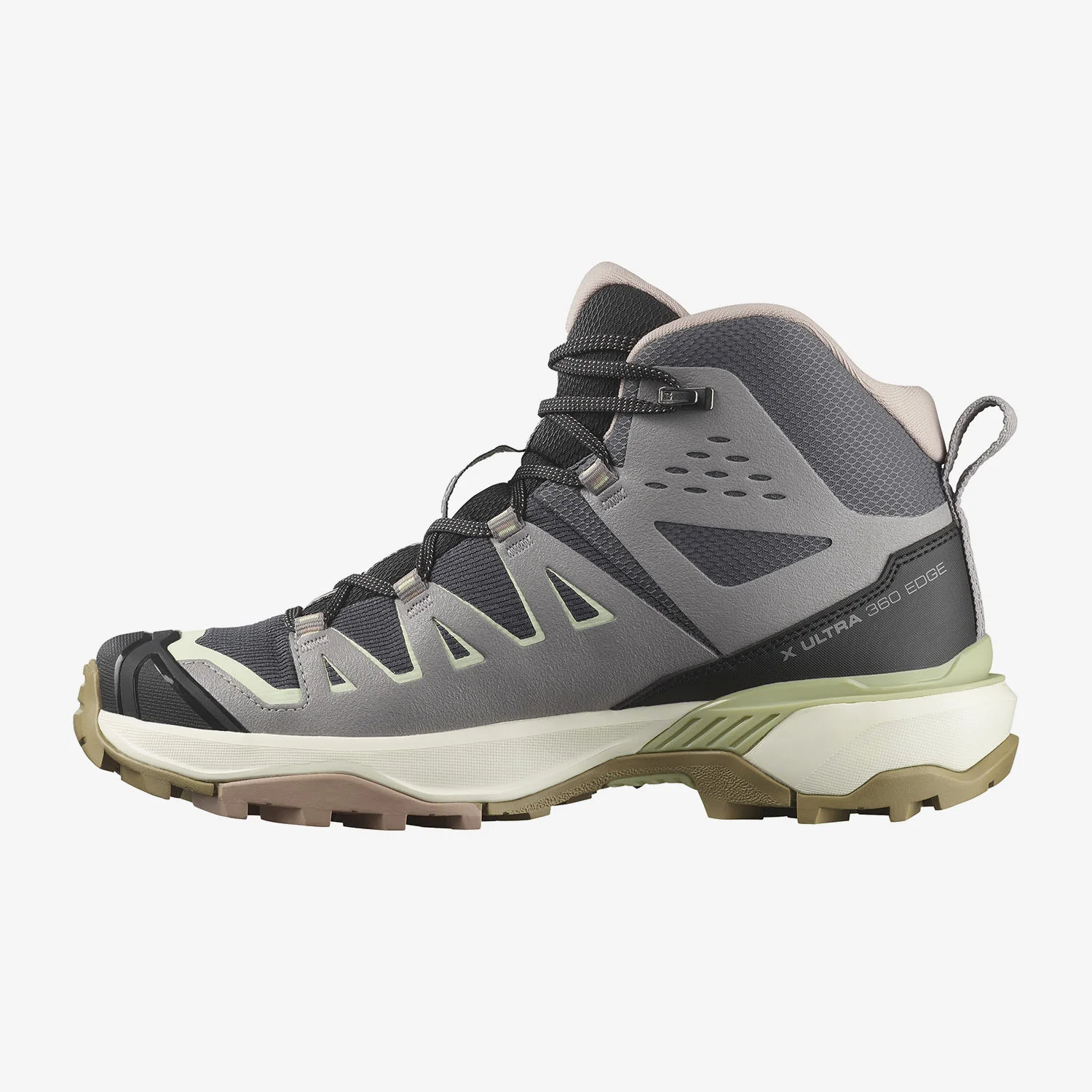 Salomon Women's X Ultra 360 Edge Mid Gore-Tex Shoes Nine Iron/Gull/Lime Cream L4787270022 - Image 6